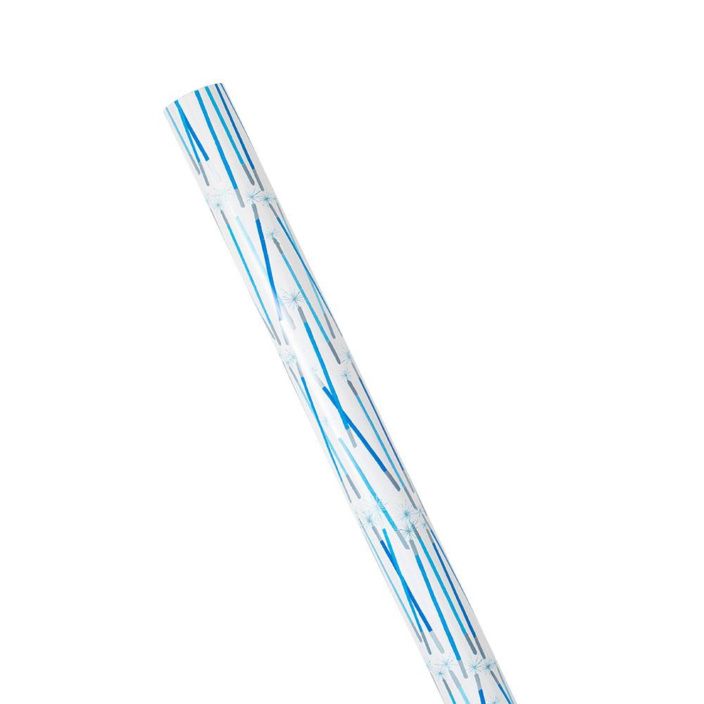 Hanukkah Candles Gift Wrapping Paper in Blue - 30" x 8' Roll – Local Delivery Only