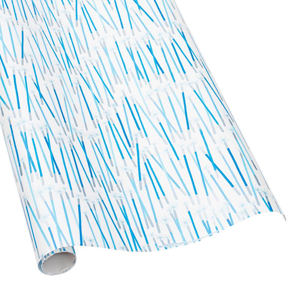 Hanukkah Candles Gift Wrapping Paper in Blue - 30" x 8' Roll – Local Delivery Only