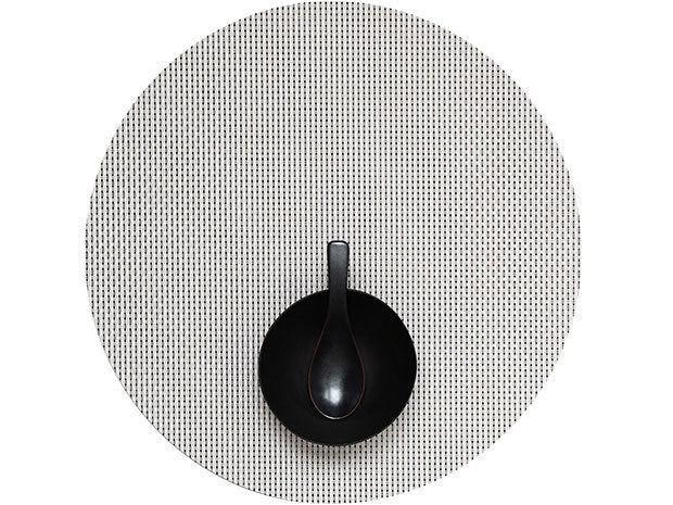 Chilewich Basketweave Round Placemat – White