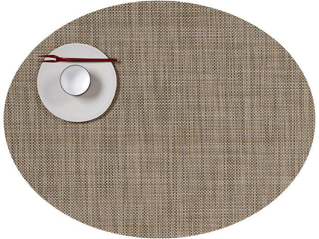 Chilewich Mini Basketweave Oval Placemat – Linen