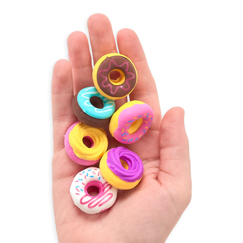 Dainty Donuts Vanilla Scented Pencil Erasers – Set of 6