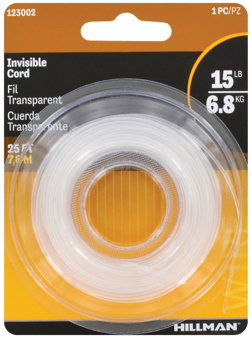 Hillman 15lb Invisible Cord Picture Wire - 25ft