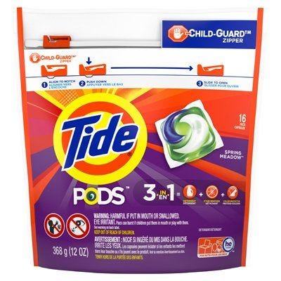 Tide Laundry Detergent Pods – Spring Meadow Scent – 16 Count