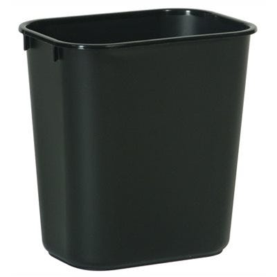 Rubbermaid Office Rectangle Wastebasket – Black – 13-5/8-Qts.