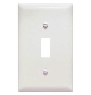 Single Toggle Wall Plate – White