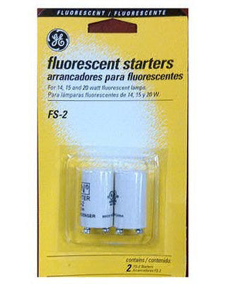 Fluorescent Starter FS-2 For 14, 15, & 20-Watt Lamps – Pack of 2
