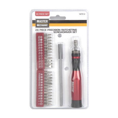 Master Mechanic Precision Ratcheting Screwdriver Set, 26-Pc.