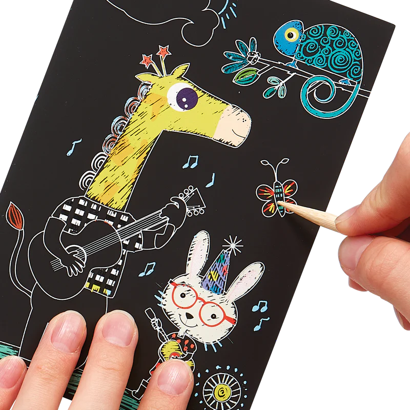 Scratch And Scribble Mini Scratch Art Kit – Safari Party