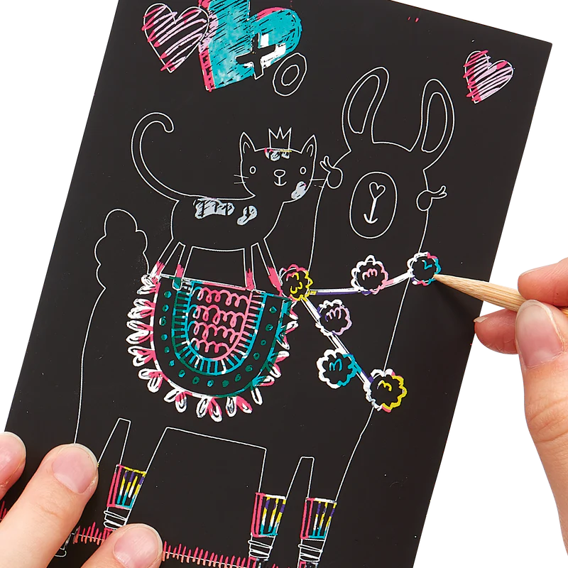 Scratch And Scribble Mini Scratch Art Kit – Funtastic Friends