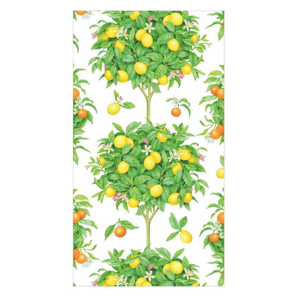 Caspari Citrus Topiaries Paper Guest Towel Napkins - 15 Pk
