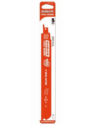 Diablo Steel Demom Reciprocating Saw Blades – 14/18 Tooth – 9" – Pack of 5