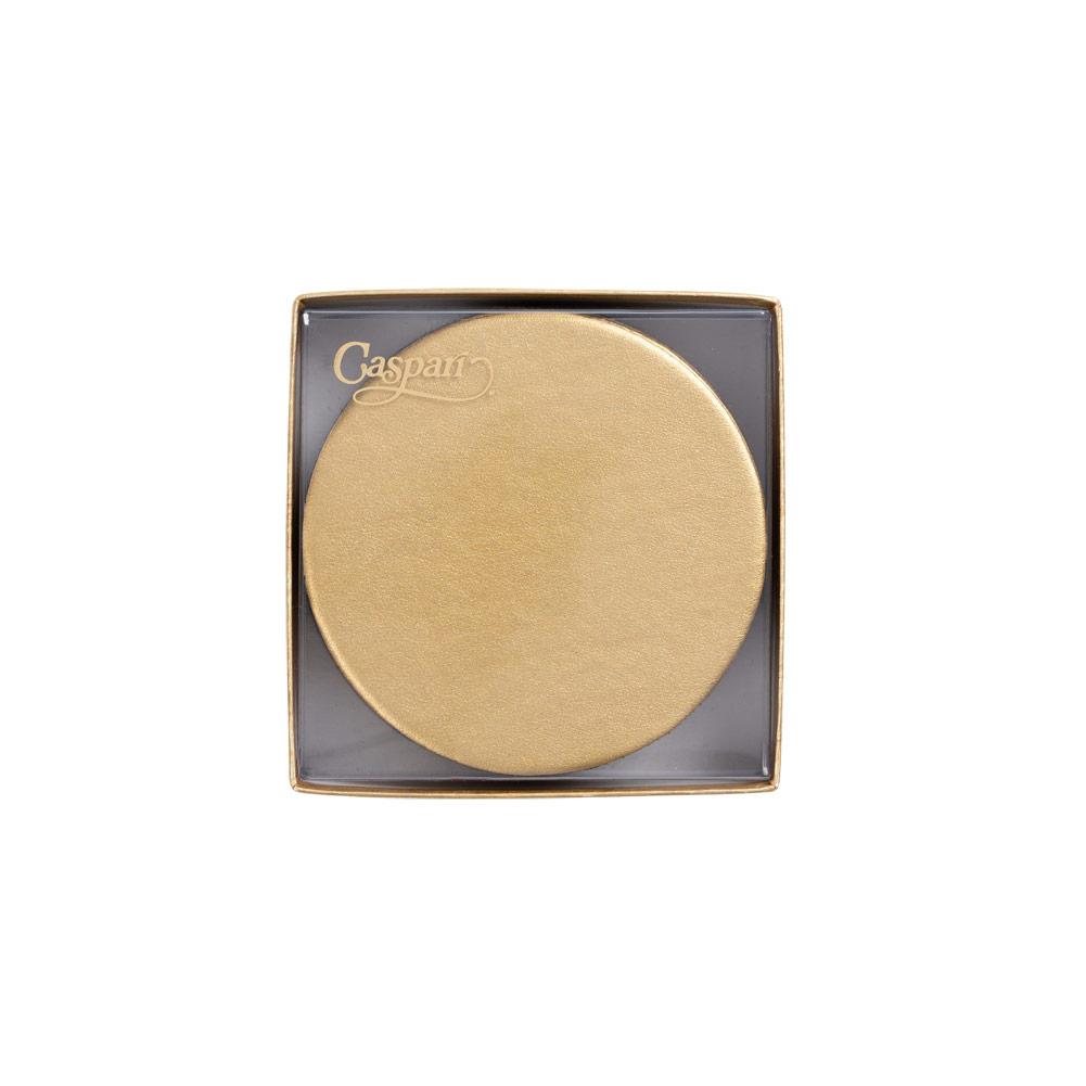 Caspari Luster Felt-Backed Coasters – Gold - Set of 8