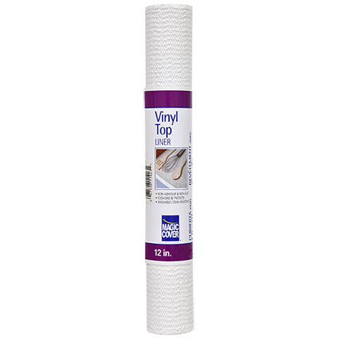 Shelf Liner, Non-Adhesive, Ribbed, Waterproof, White, 24-In. x 10