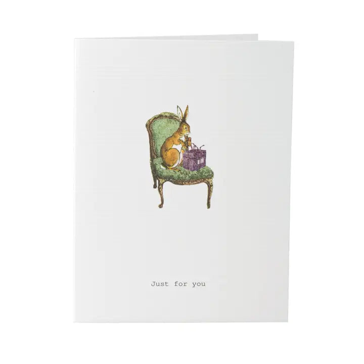 Just For You Glitter Greeting Card – 3.5" x 5"