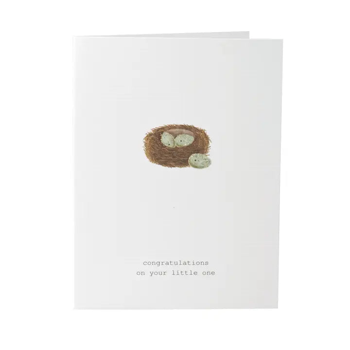 Congratulations On Your Little One Glitter New Baby Greeting Card – 3.5" x 5"