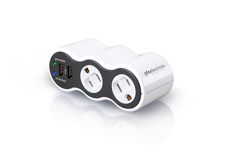 PowerCurve Mini Rotating Outlets Surge Protector