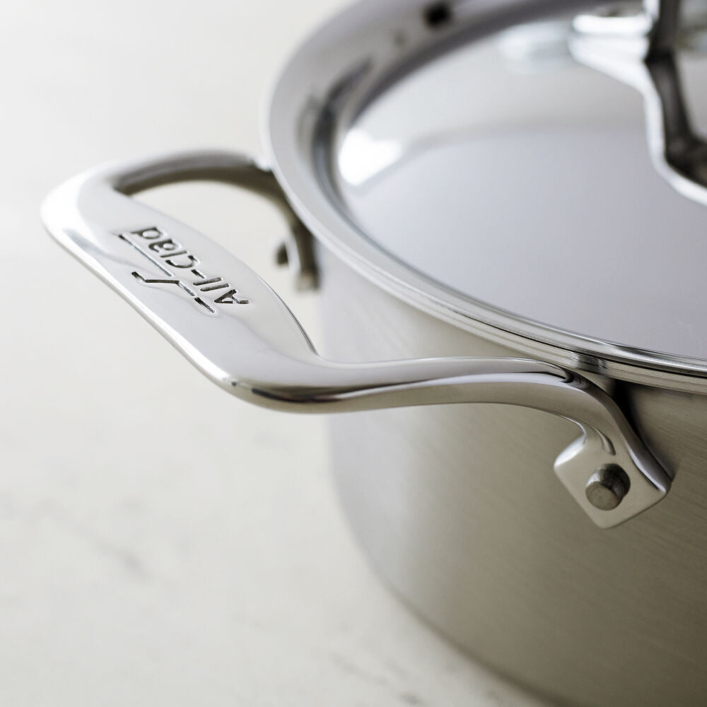 All-Clad D5 Brushed Stainless Steel Saucepan With Lid– 3 QT