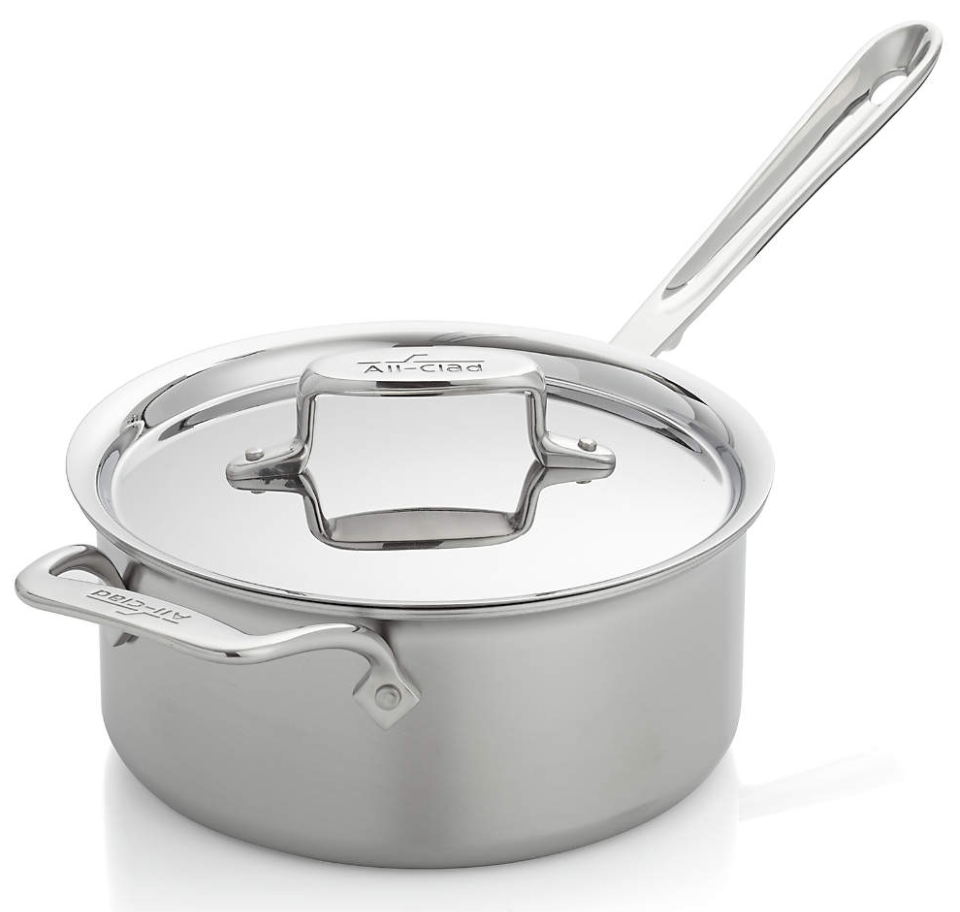 All Clad 3 Quart Stainless Steel Saute Pan with Lid