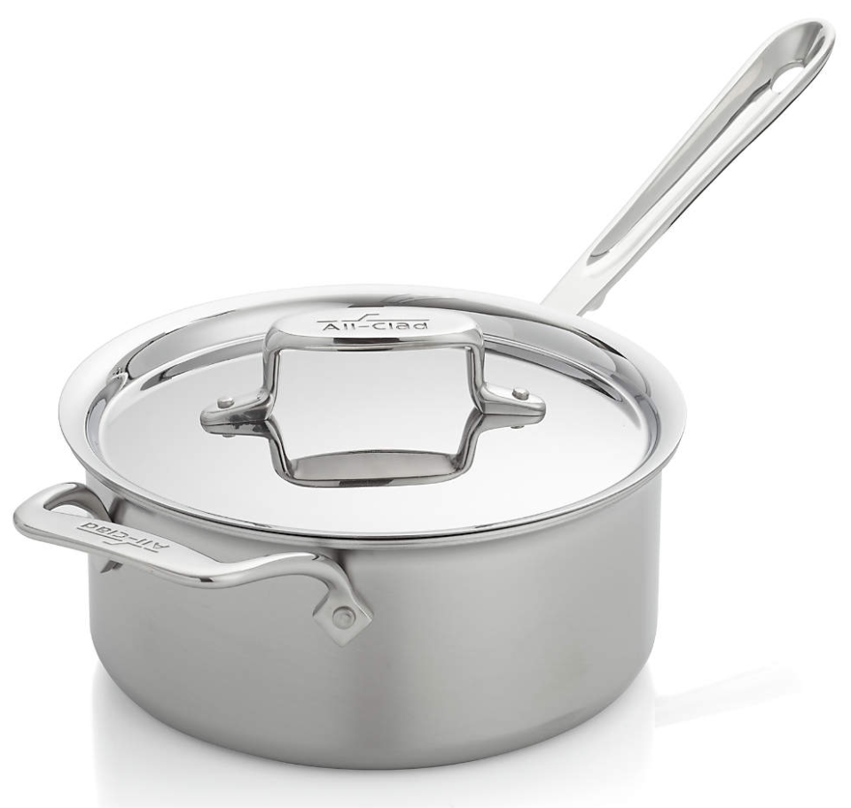 All-Clad D5 Brushed Stainless Steel Saucepan With Lid– 3 QT
