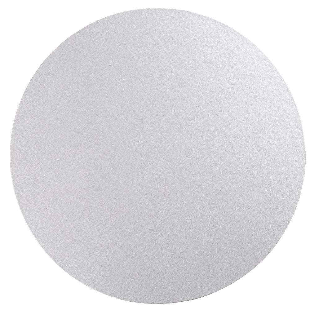 Caspari Luster Felt-Backed Round Placemat – Silver