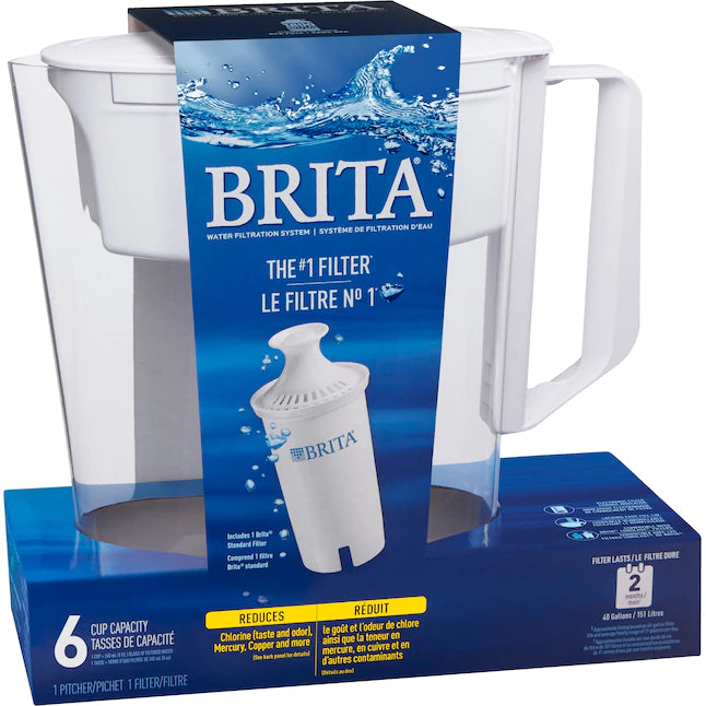 Hydros 8 Cups White Water Filtration Pitcher