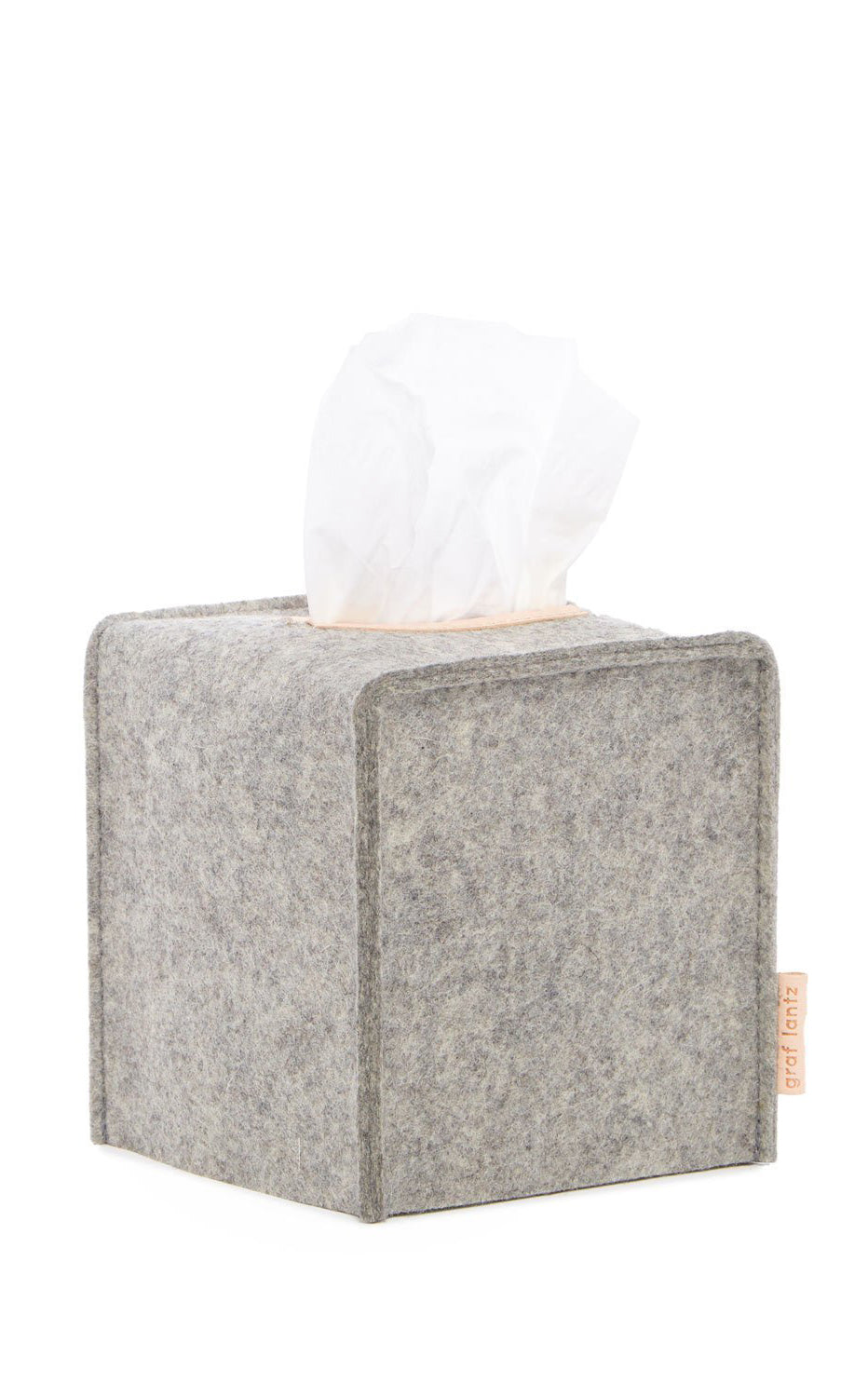 Graf Lantz Small Felt Tissue Box Cover – Granite