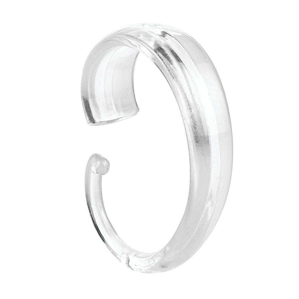 InterDesign Bathroom Shower Curtain "C" Hook – Clear – Pack of 12