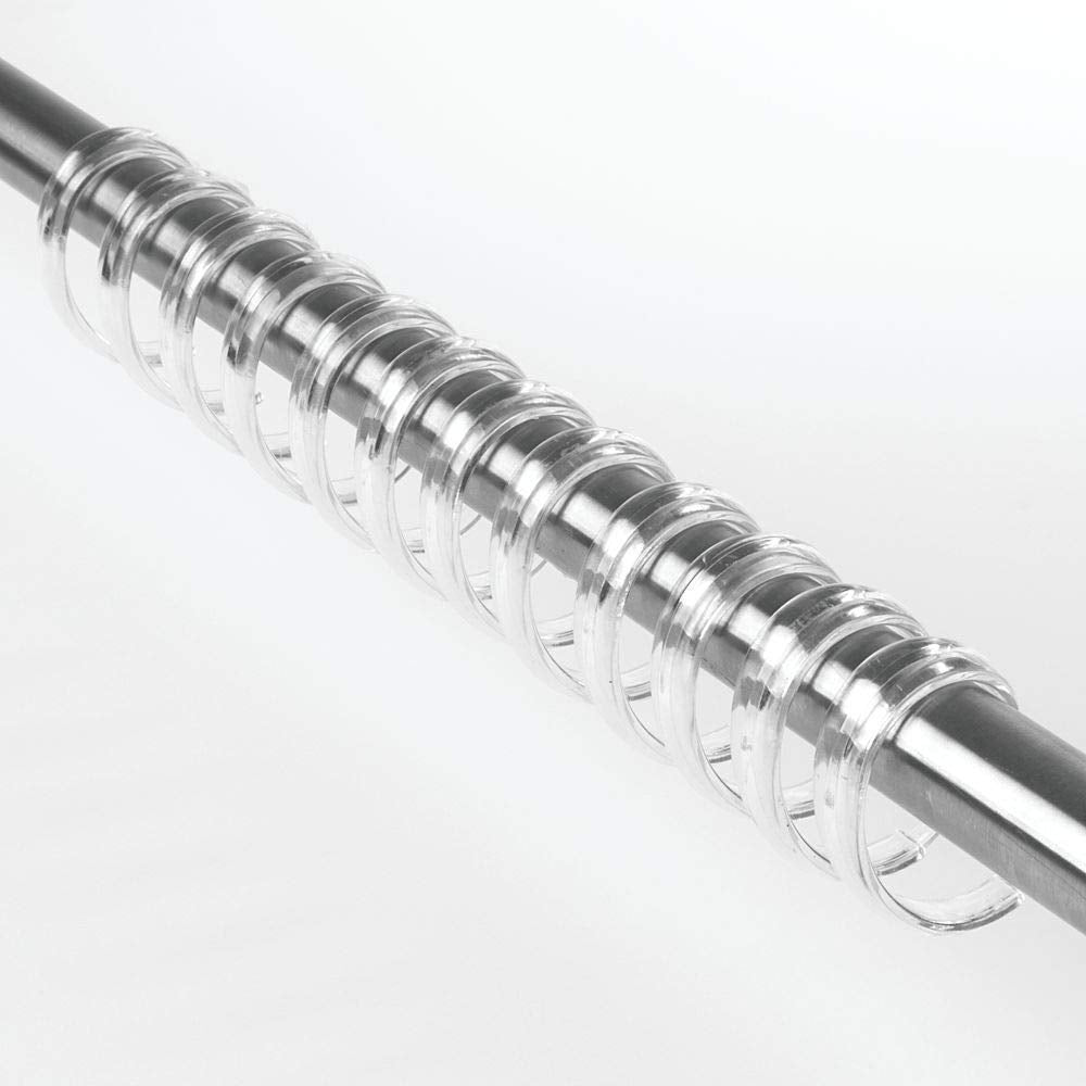 InterDesign Bathroom Shower Curtain "C" Hook – Clear – Pack of 12