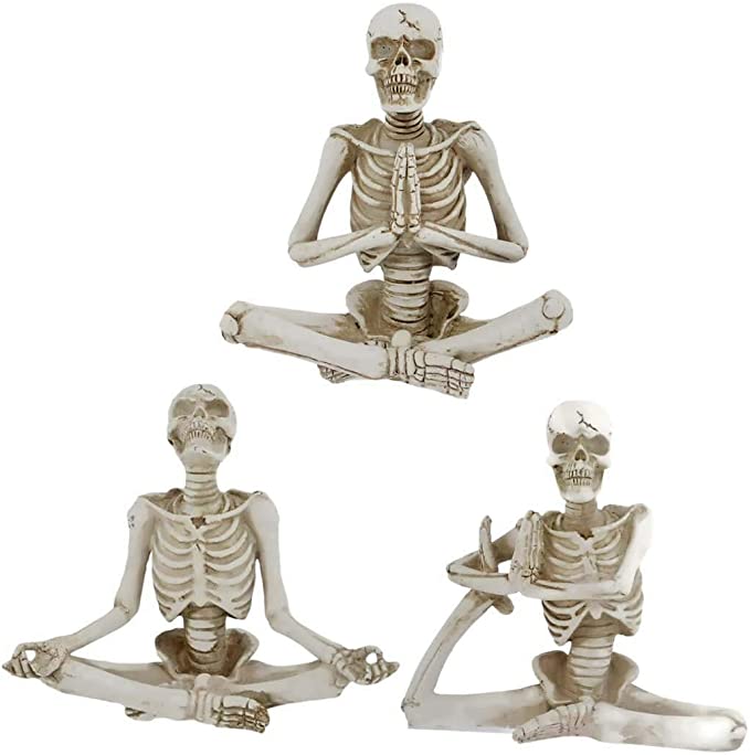 Yoga Skeleton Figurine - 6" Assorted Styles – Sold Individually