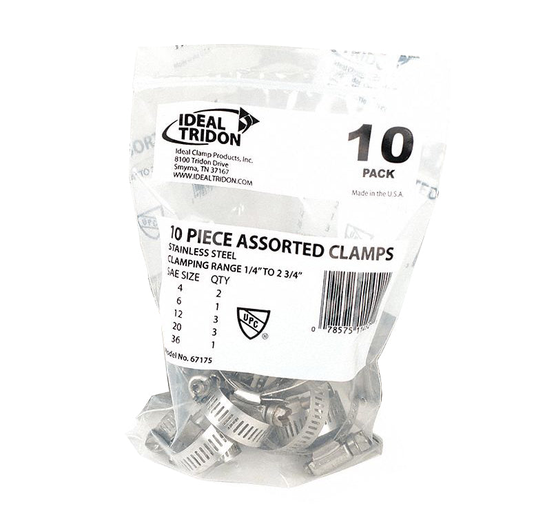 Assorted Hose Clamps – Pack of 10