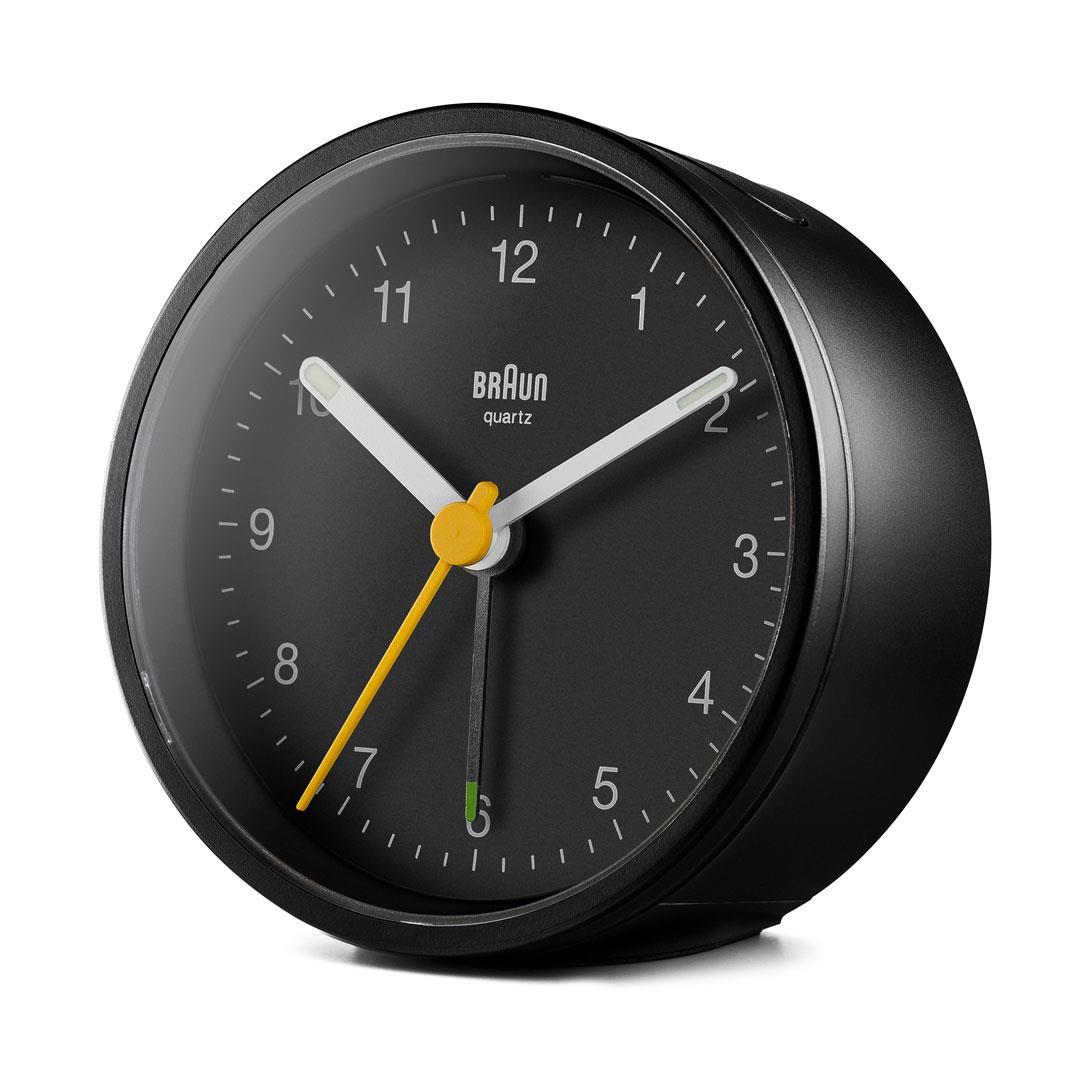 Braun Classic Alarm Analogue Clock – Black/Black