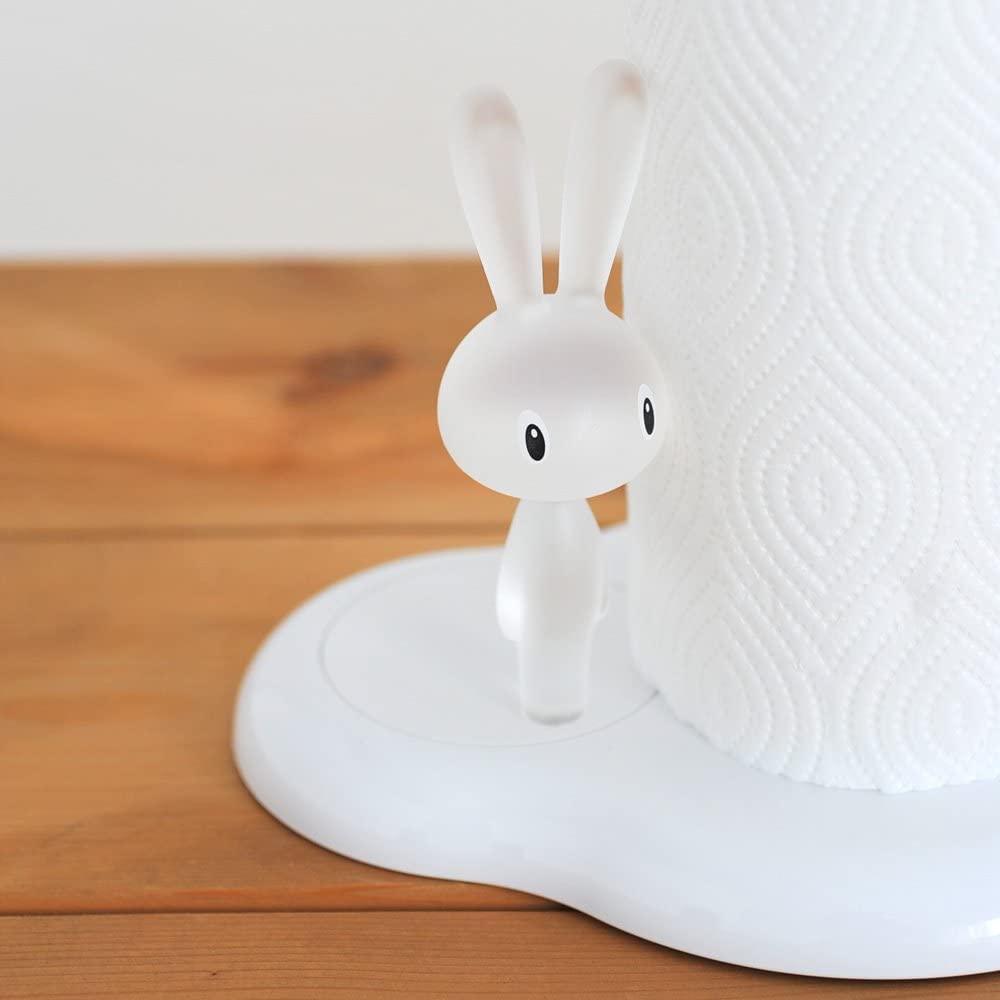 Alessi Bunny & Carrot Kitchen Paper Towel Holder – White