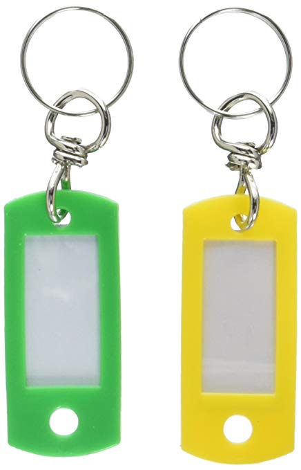 Keychain ID Tag with Swivel Keyring – 2 Pack