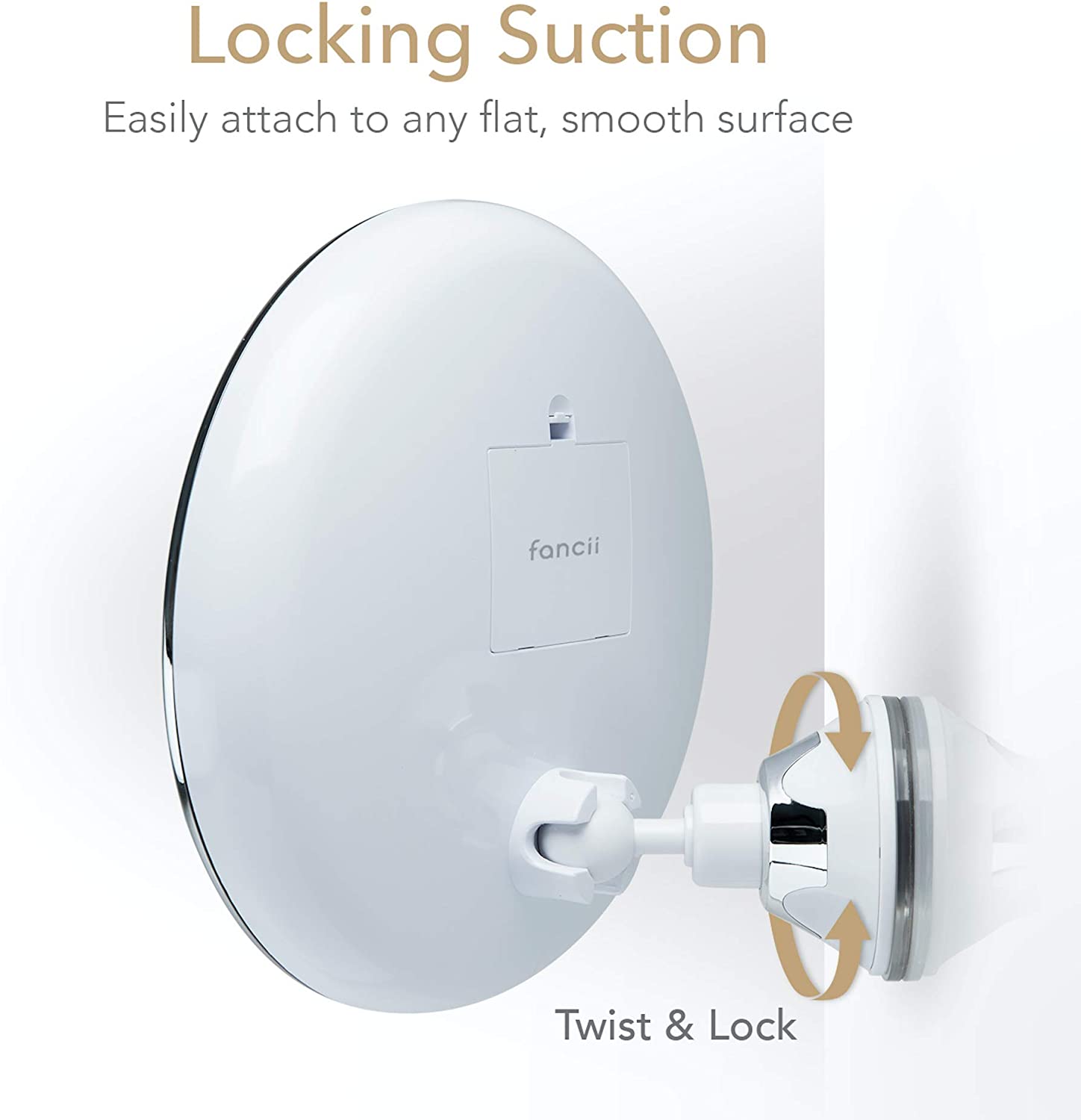 Maya Lighted 7x Magnifying Mirror with Suction Mount