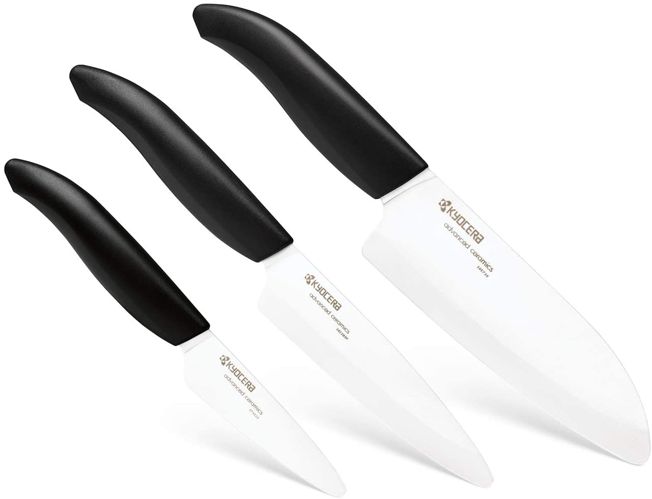 Kyocera 3 Piece Advanced Ceramic Revolution Series Knife Set – Black/White