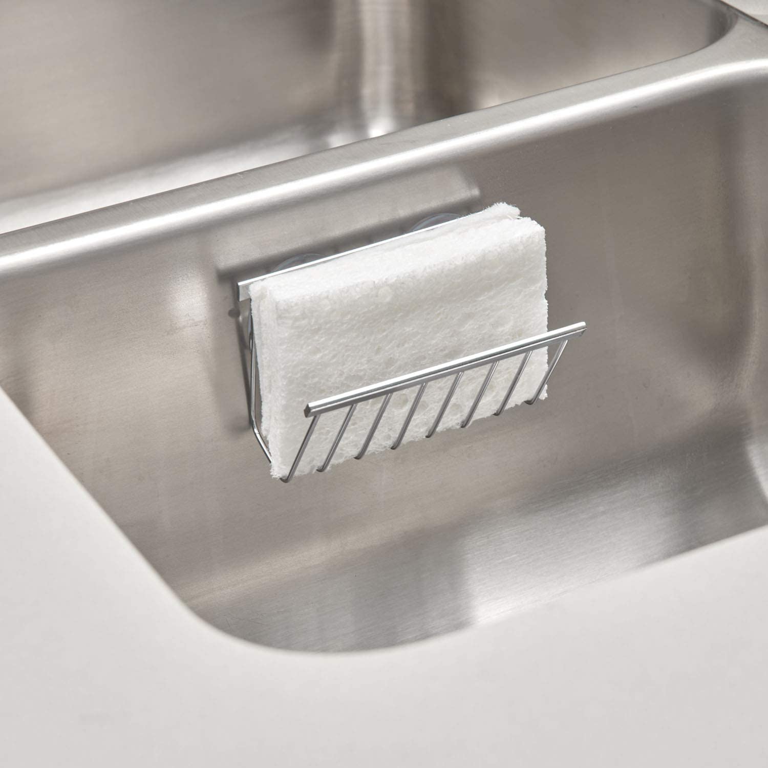 InterDesign Kitchen Sink Suction Holder – Polished Stainless Steel