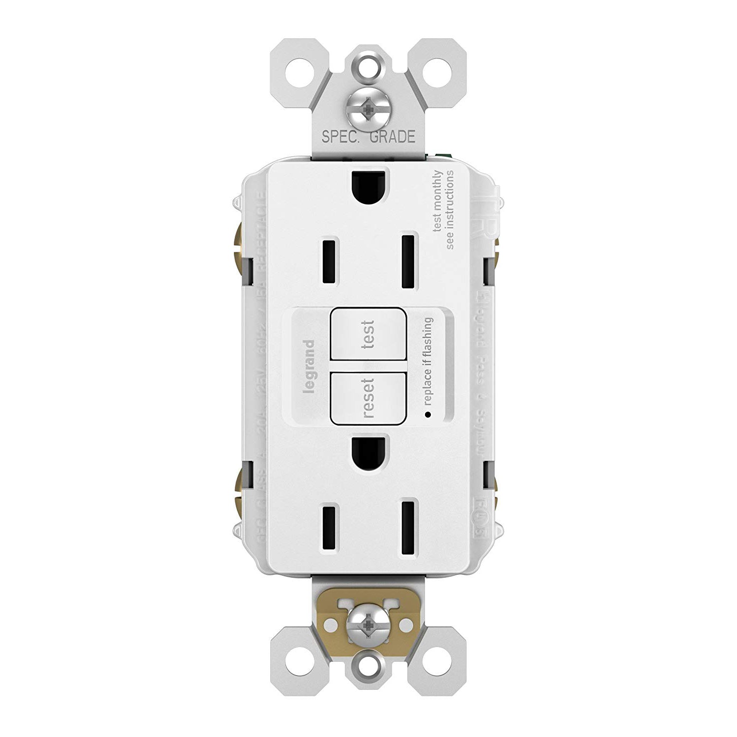 GFCI Decorator Outlet – White