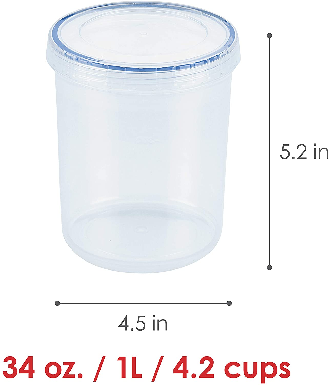 Lock and Lock Twist Food Storage Container – 34 oz. / 4.2 Cups