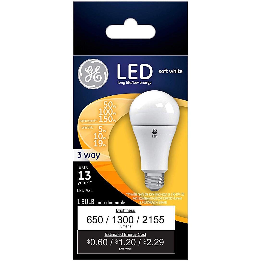 GE LED 3-Way Bulb – 50/100/150W Equivalent