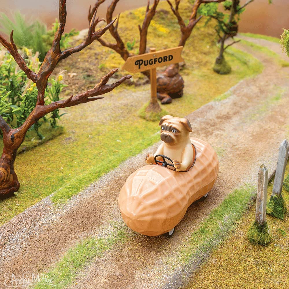 Pug In A Peanut Pull Back Car Toy