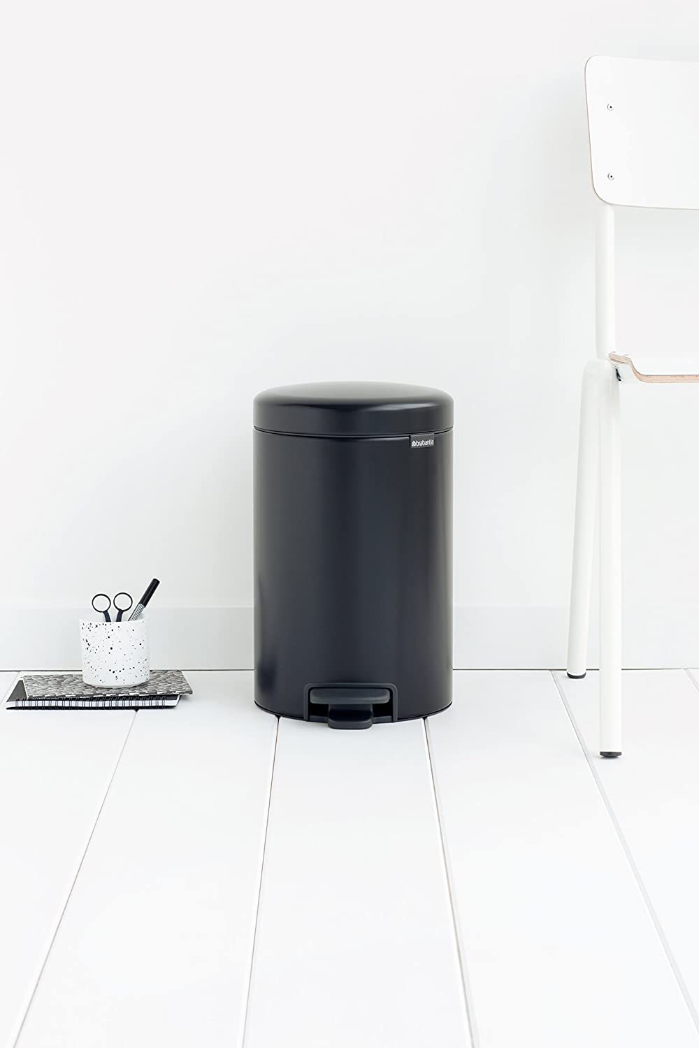 Brabantia NewIcon Step Trash Can – Matt Black – 3.2 Gal - LOCAL UPPER EAST SIDE DELIVERY ONLY