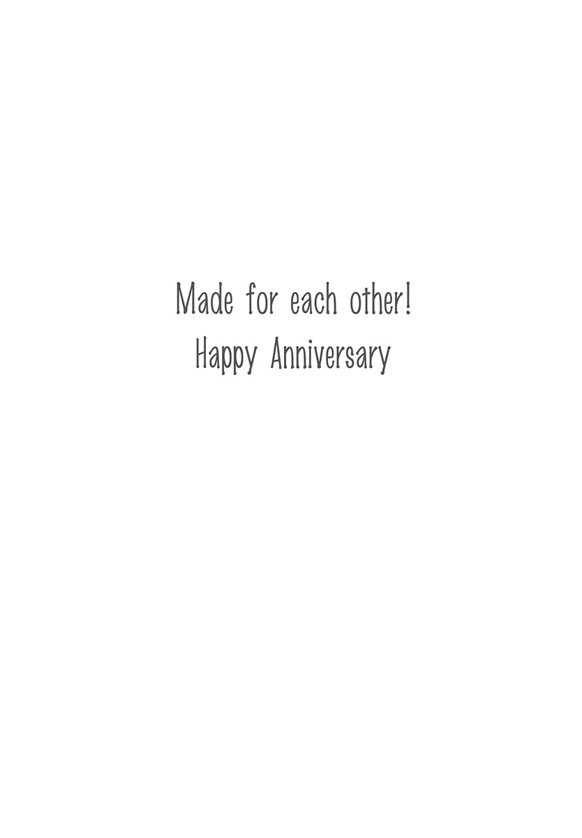 Caspari – Made For Each Other Anniversary Card – 1 Card & 1 Envelope