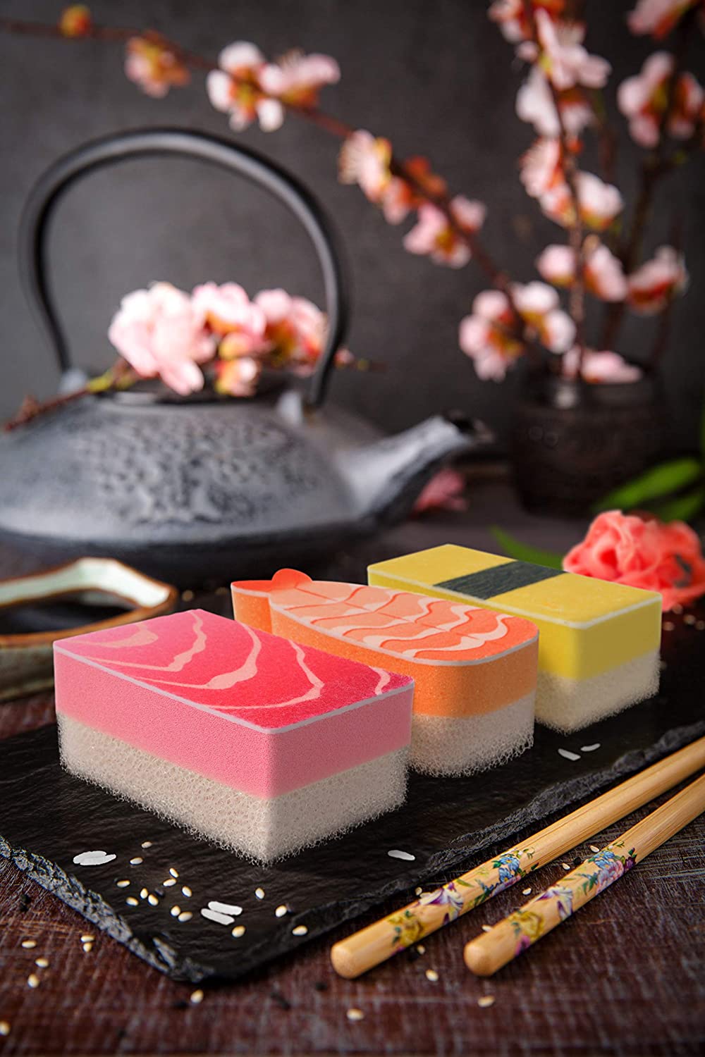 Fred WASHABI Sponges Sushi Assortment – Set of 3