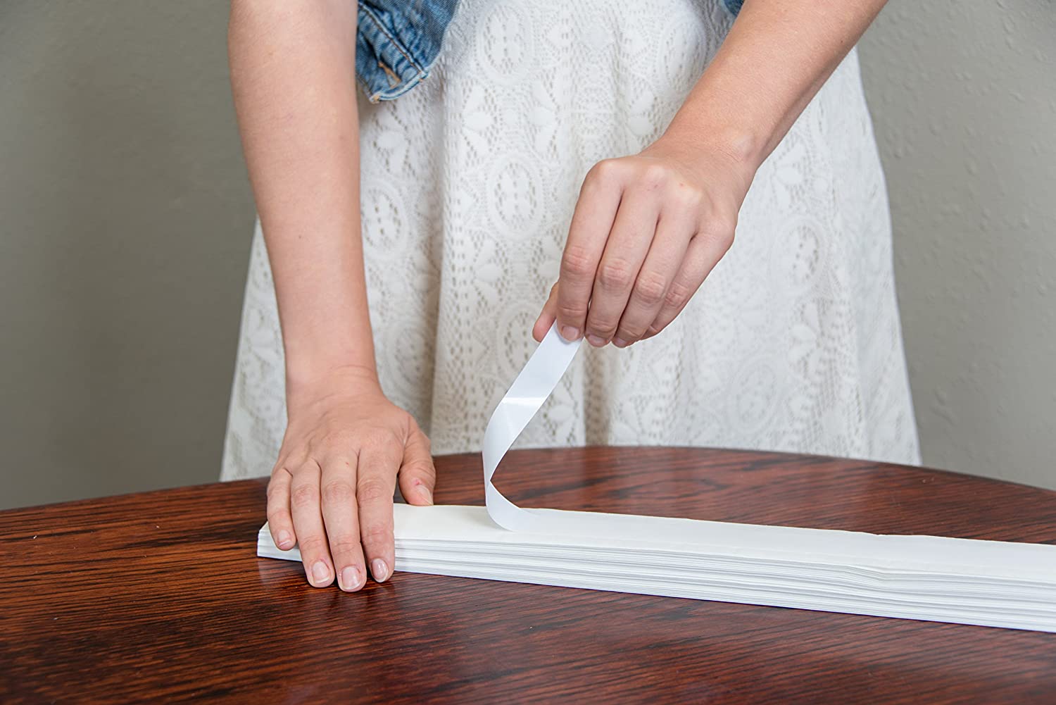 Redi Shade No Tools Light Filtering Pleated Peel and Stick Fabric Shade – White