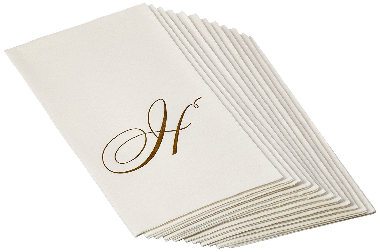 Caspari Pearl Initial Guest Towels – 24pk