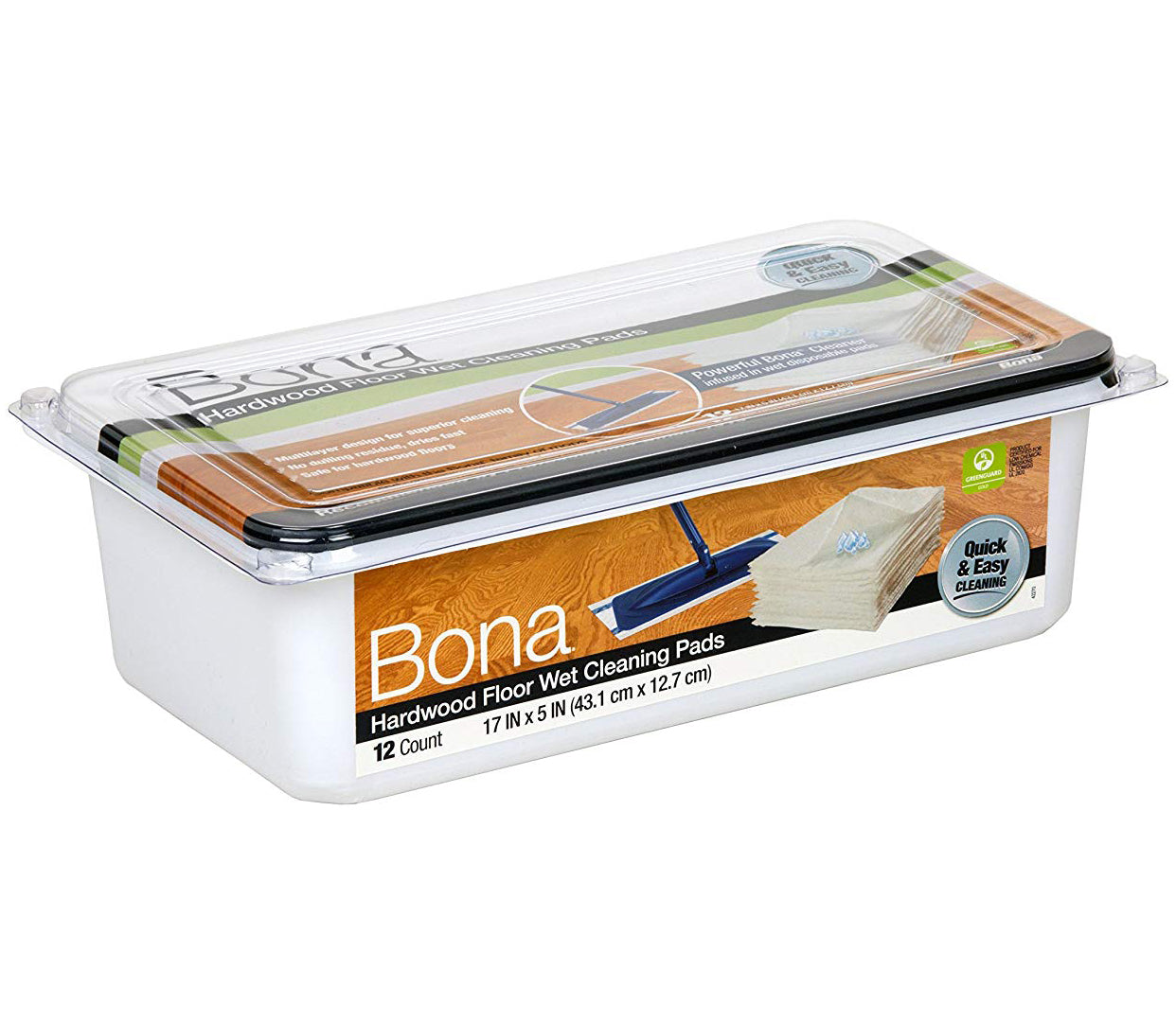 Bona Hardwood Floor Wet Cleaning Pads – 12 Count