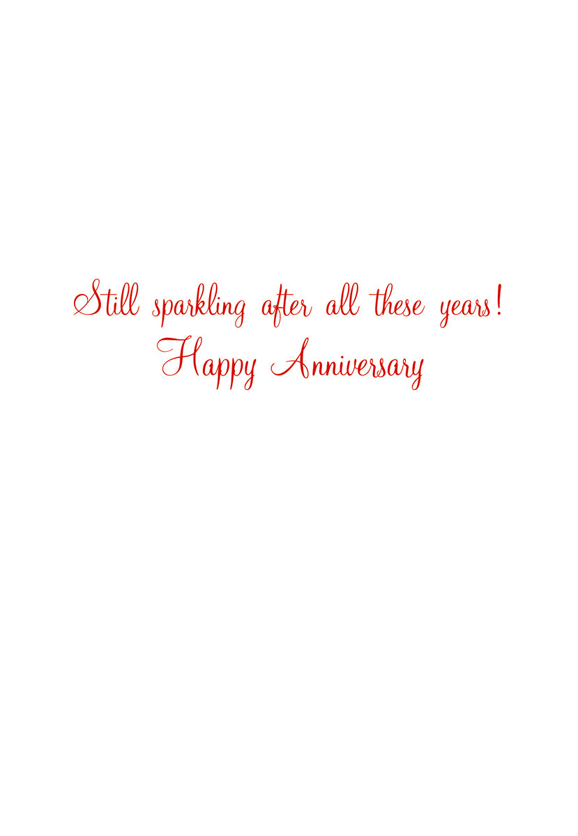 Caspari – Still Sparkling Anniversary Card – 1 Card & 1 Envelope