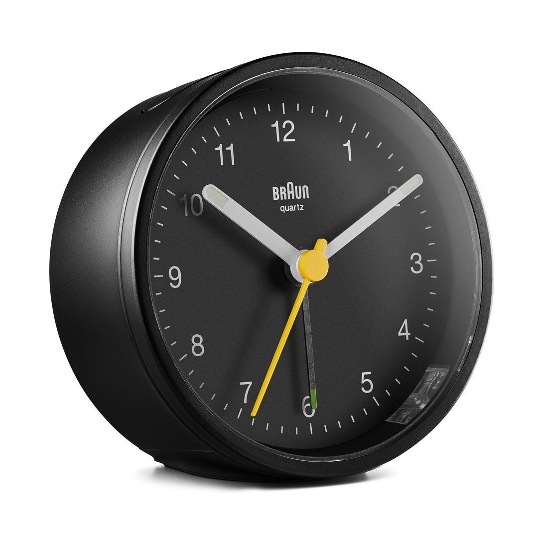 Braun Classic Alarm Analogue Clock – Black/Black