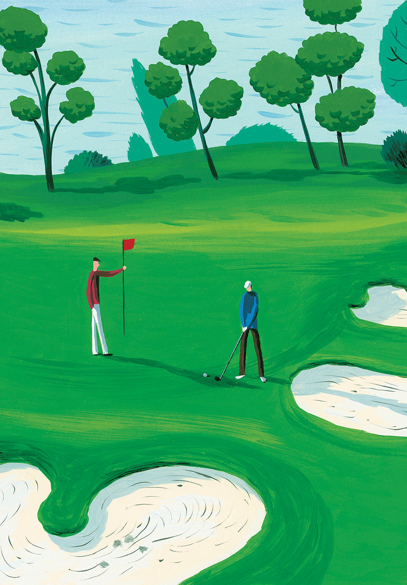 Caspari – Par-Fect Day Birthday Card – 1 Card & 1 Envelope