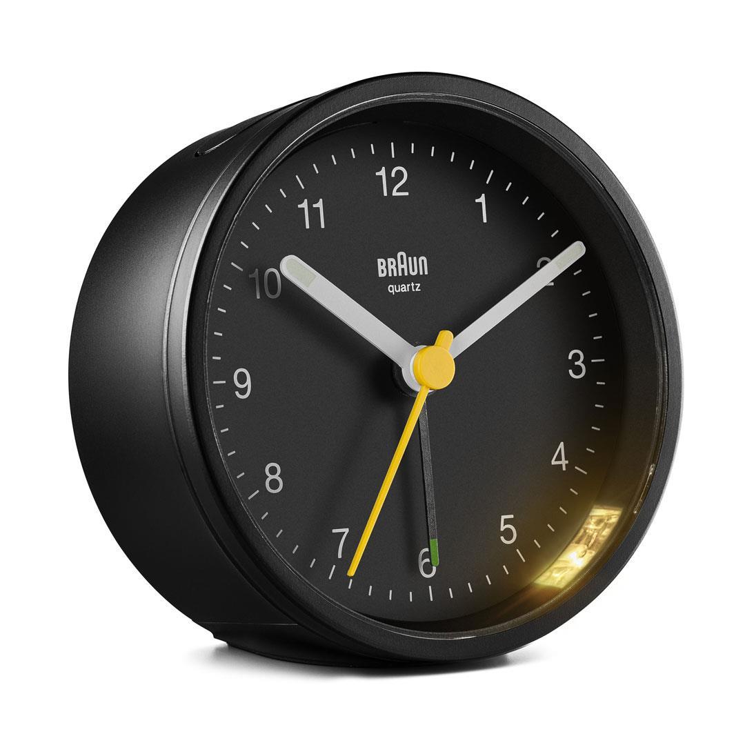 Braun Classic Alarm Analogue Clock – Black/Black